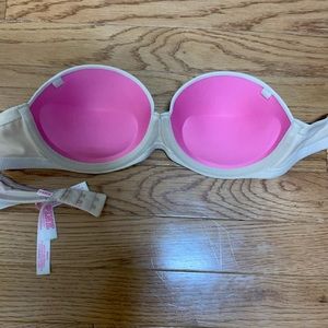 Victoria Secret Push Up Strapless Bra PINK